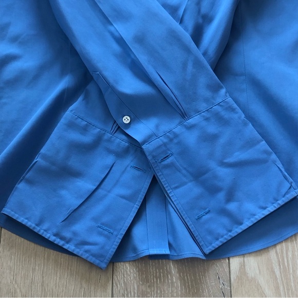 Denver Hayes Slim Fit Button Up Shirt in Light Blue Women’s Size L - Picture 6 of 10